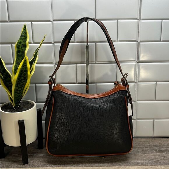 4302 Dooney & Bourke black brown leather crossbody - Picture 2 of 15